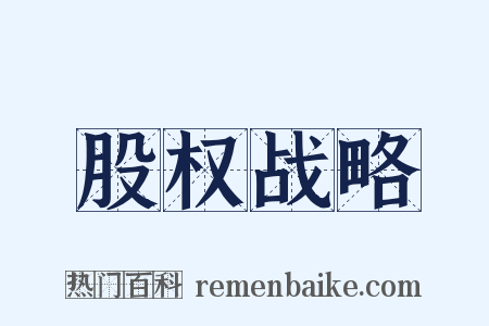 股权战略是什么意思的图片